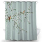 Flower and Bird Fabric Shower Curtain