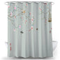 Flower and Bird Fabric Shower Curtain