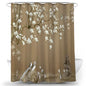 Flower and Bird Fabric Shower Curtain