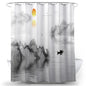 Flower and Bird Fabric Shower Curtain