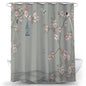 Flower and Bird Fabric Shower Curtain