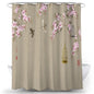 Flower and Bird Fabric Shower Curtain