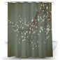 Flower and Bird Fabric Shower Curtain