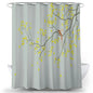 Flower and Bird Fabric Shower Curtain