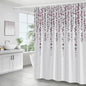 Gold Grey Floral Fabric Shower Curtains