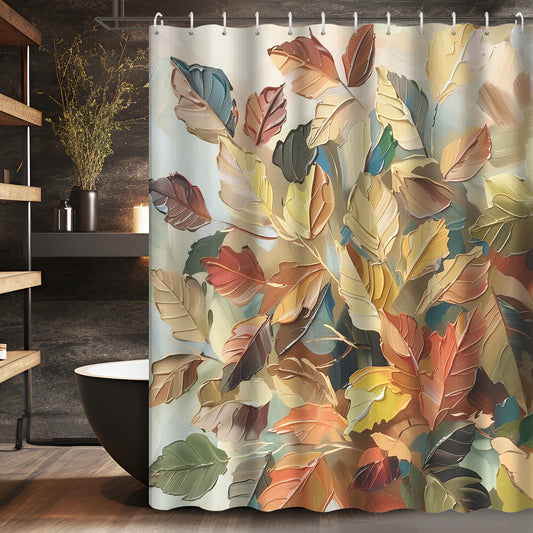 Autumn Leaves Fabric Shower Curtain