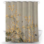 Flower and Bird Fabric Shower Curtain